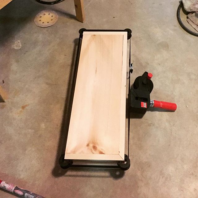 I got this strap clamp for Christmas last year and this is the first time I've used it. I must say, it works amazingly. If you're doing any type of frame-like building, this thing is incredible. Evenly distributed pressure and makes awkward shapes easy to clamp. #tinkertinker #hinsonco