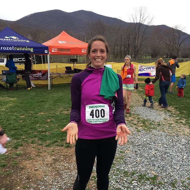 So proud of @meagan_hinson - 10th woman to cross the finish line. #terrapinmtnhalfmarathon #hinsonco