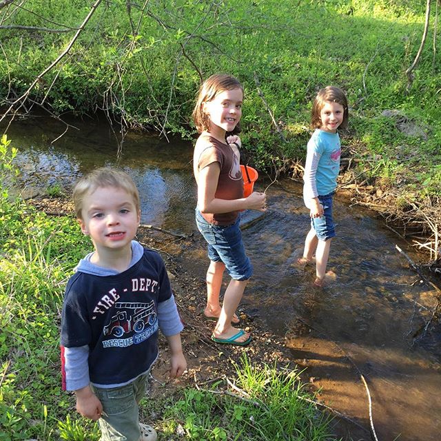 Explored the woods behind Thomas Jefferson's Poplar Forest and searched for lost golf balls from the adjacent golf course. #hinsonco #liamjoseph #norahgrace #hannahnoelle