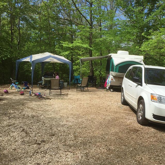 Inaugural camping trip in the popup. Now the question is: How many times can I fit this into one summer? #hinsonco